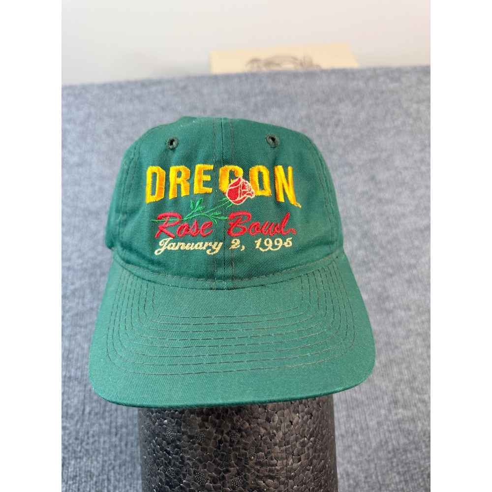 90s Oregon‎ Ducks Rose Bowl 1995 Snapback Hat Green Headmaster Cap